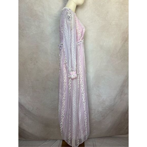 Vintage Gunne Sax Style Prairie Dress Floral - Picture 8 of 10